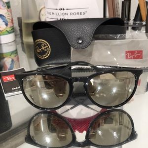 Brand NWT ray ban erika titanium sunglasses